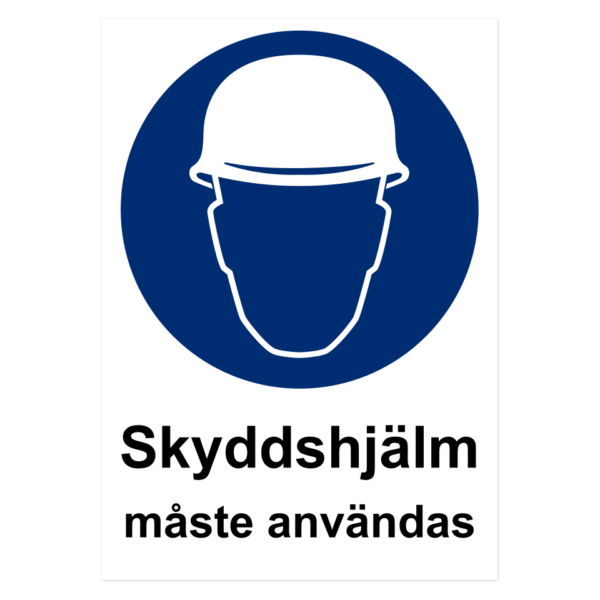 Skyddshjälm måste användas